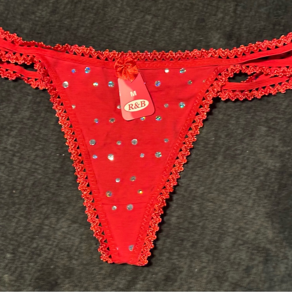 Red R&B Butterfly themed back woman’s panties.